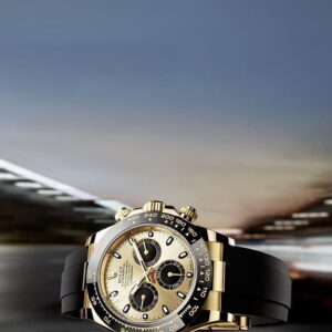 Rolex Daytona Cosmographs Yellow Gold Dial & Black Rubber Strap Japanese Master Quality Automatic Men’s Watch