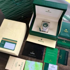 Rolex SkyDweller Silver Green Dial Oyster Chain Belt Automatic Men’s Watch