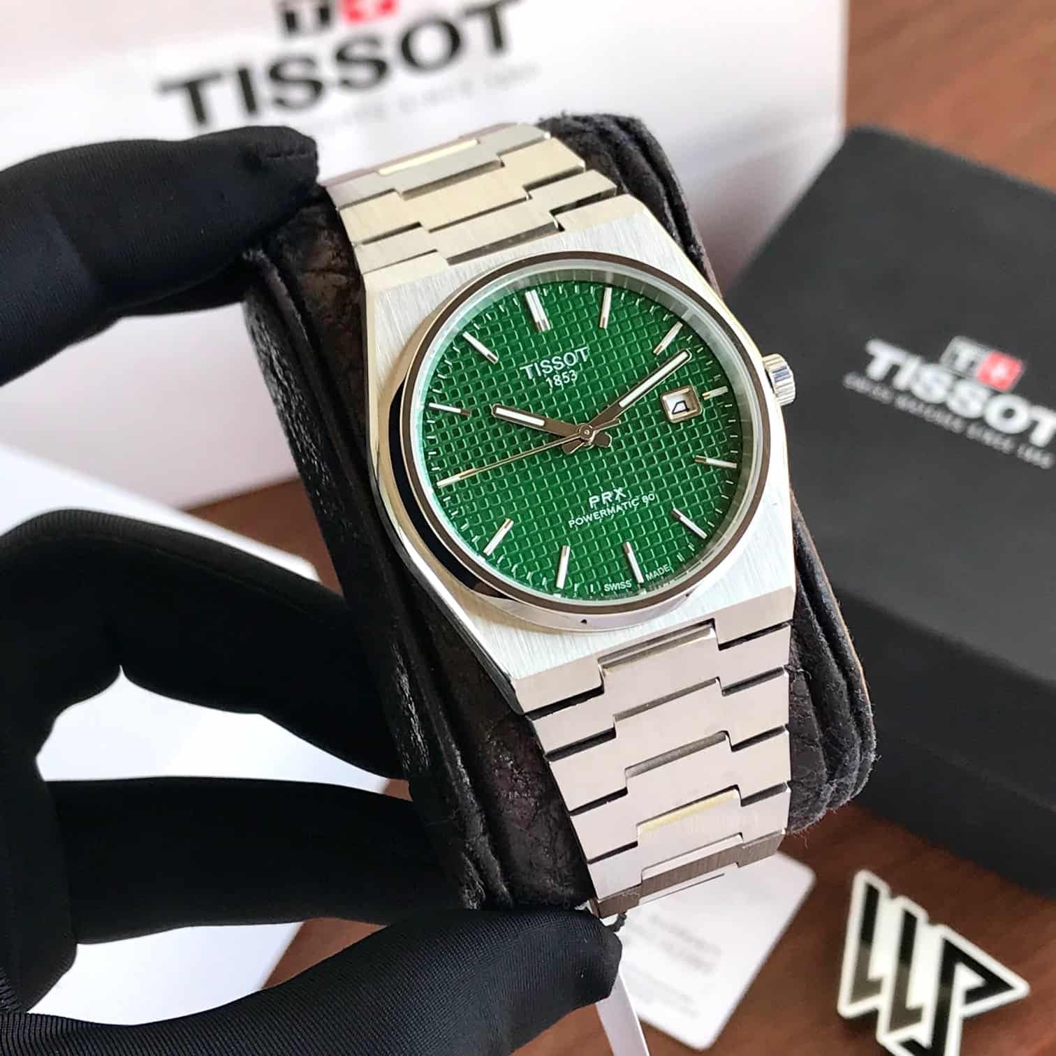 Tissot PRX Powermatic Japanese Green Dial Automatic Mens Watch