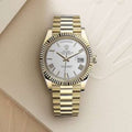 Exclusive Rolex Day Date 41 Gold Tone White Dial Japanese Automatic Mens Watch