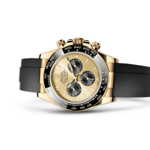 Rolex Daytona Cosmographs Yellow Gold Dial & Black Rubber Strap Japanese Master Quality Automatic Men’s Watch